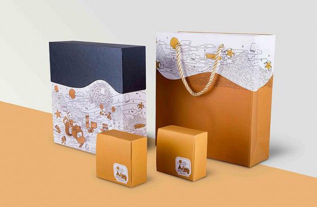 高档抽拉月饼盒礼盒包装设计