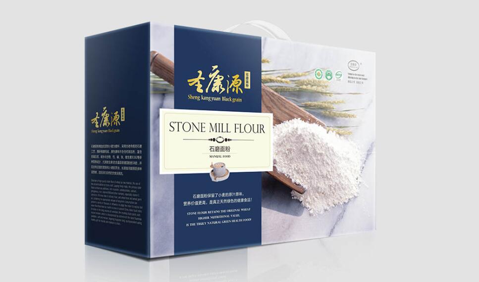 石磨面粉盒子包装设计 石磨面粉盒子包装设计